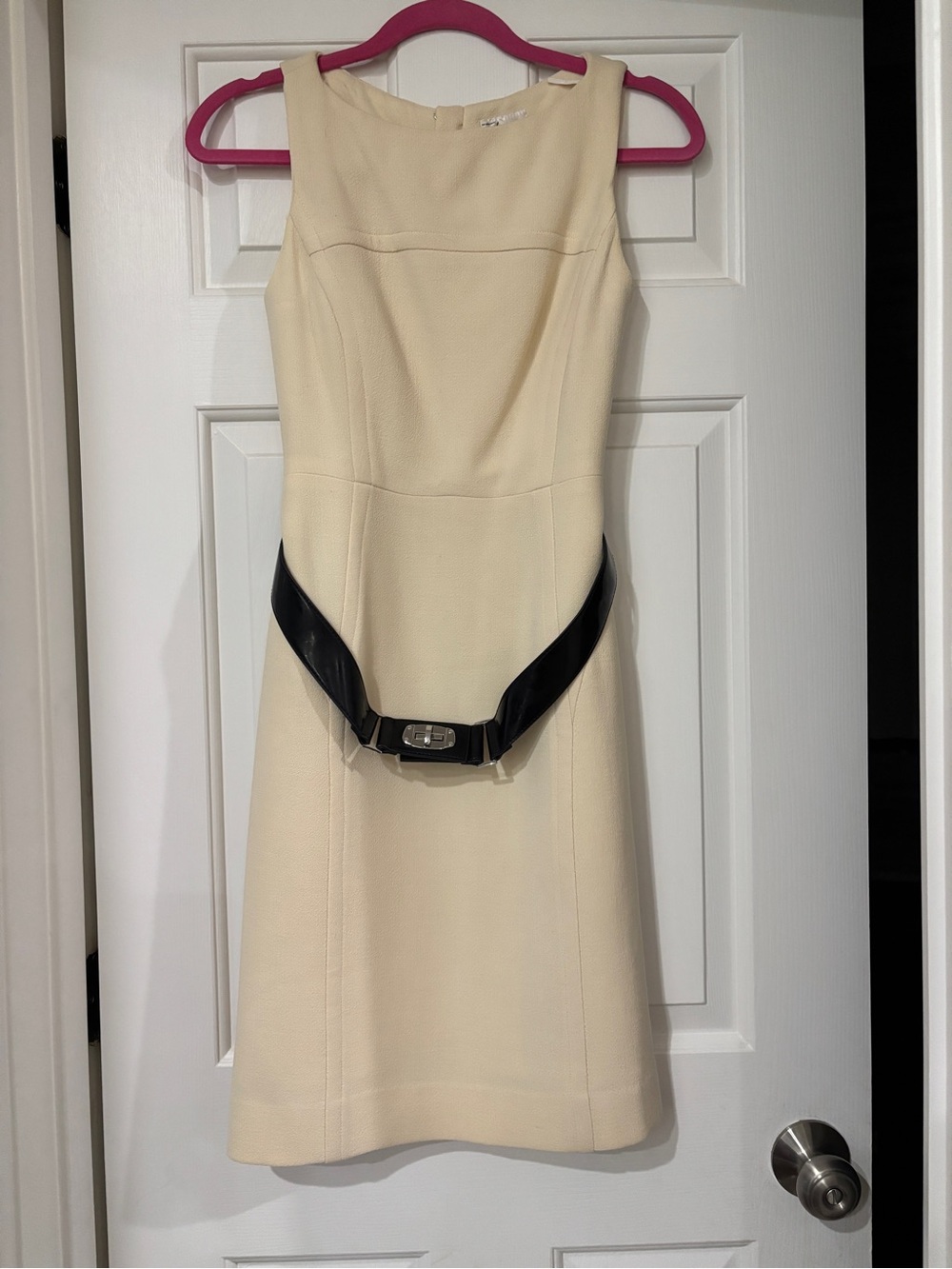 Milly Cream Wool Blend Fit & Flare Dress - Size 2